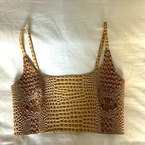 Mia Vesper faux Croc Top